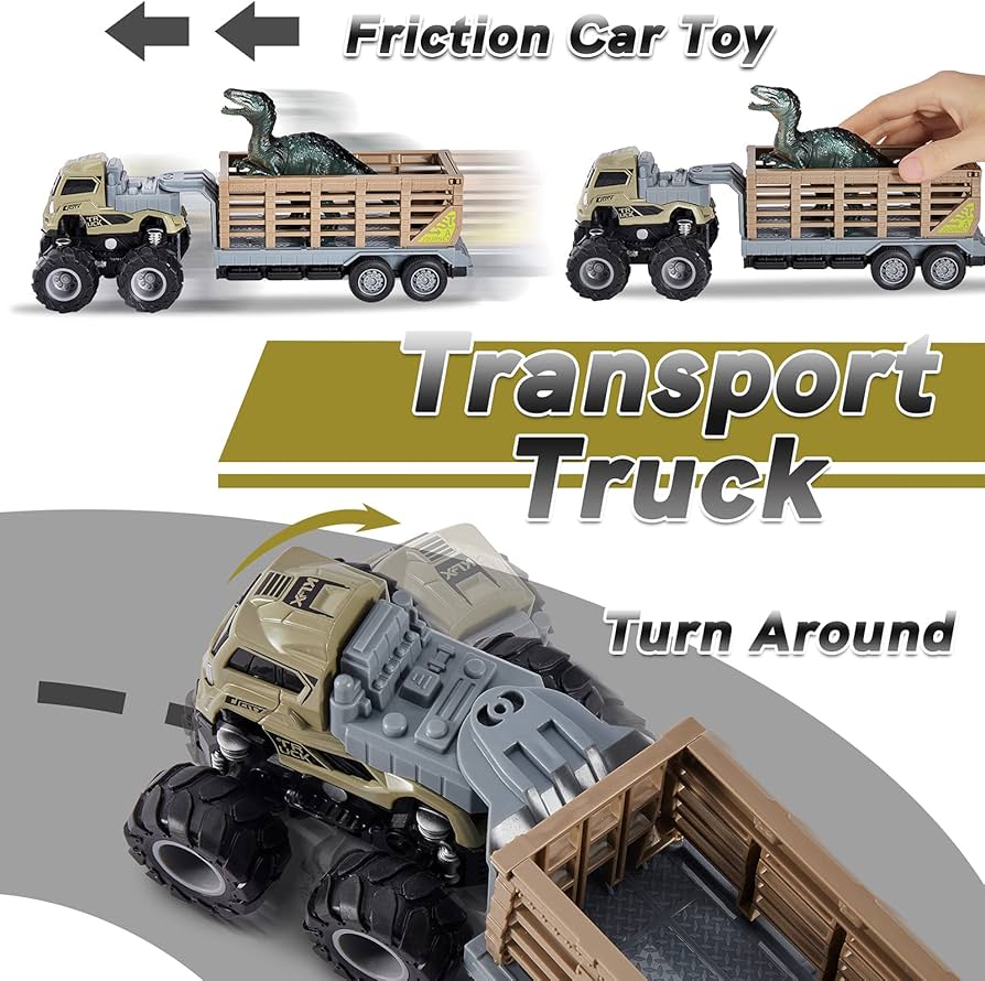 Kimonca Children Dinosaur Carrier Truck