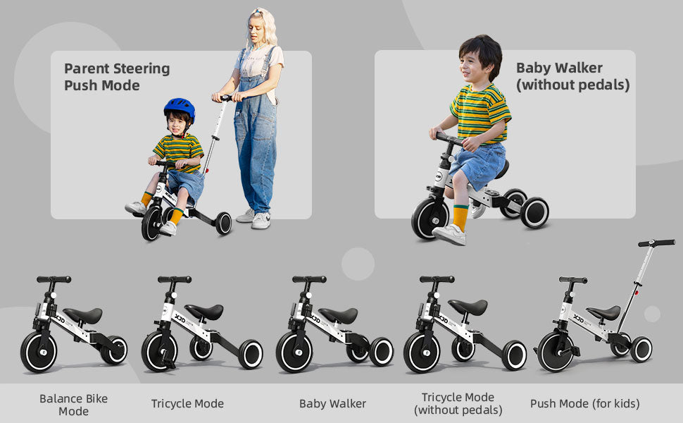 XJD 4 in 1 Kids Tricycle