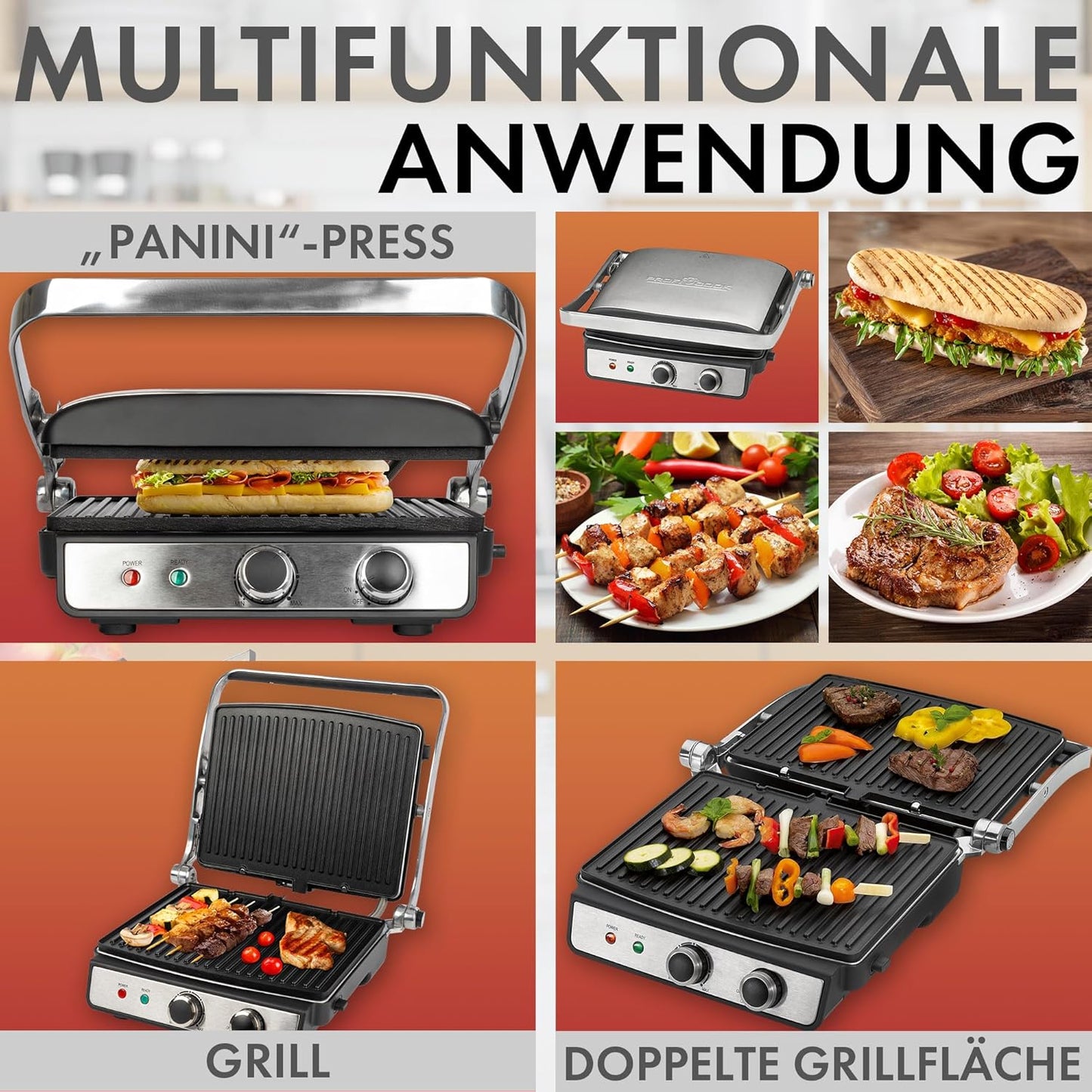 ProfiCook Electric Contact Grill 2000W