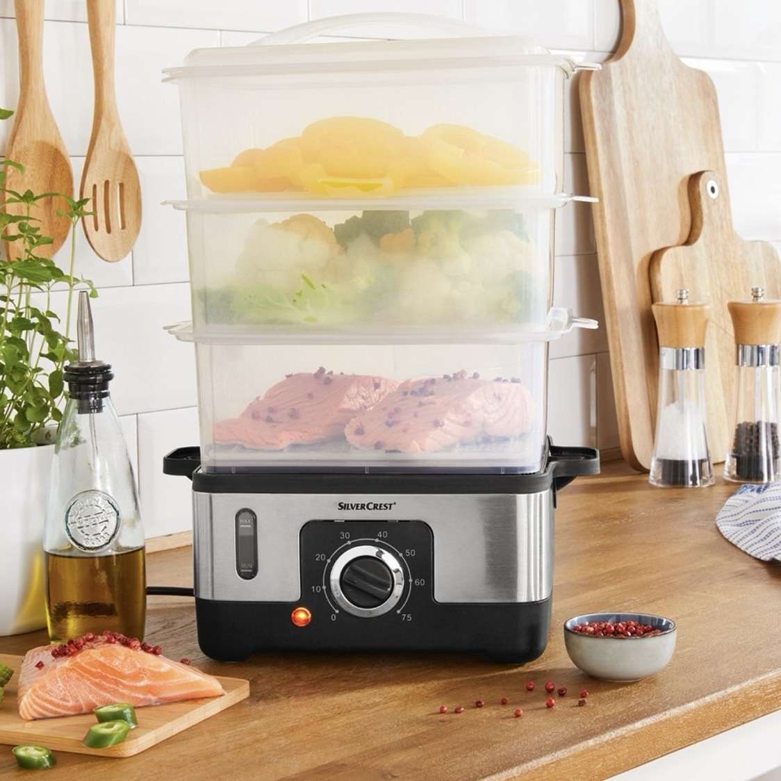 SILVERCREST 3 Layers Steam cooker