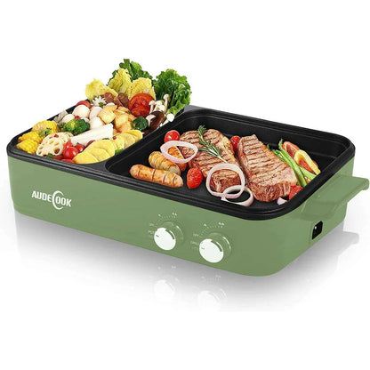 AudeCook 2 In 1 Griddle and Hot Pot