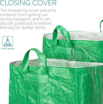 Navaris reusable garden trash bag 250 liters - Set of 3