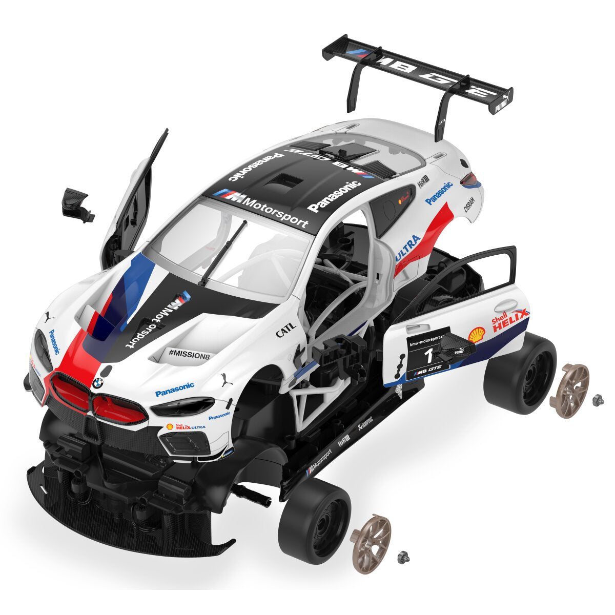 Official Licensed BMW M8 GTE 1:18 white Kit by BMW germany